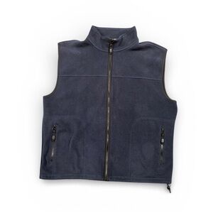 Old Navy Navy Blue Fleece Zip Vest XXL Full Zip Pockets